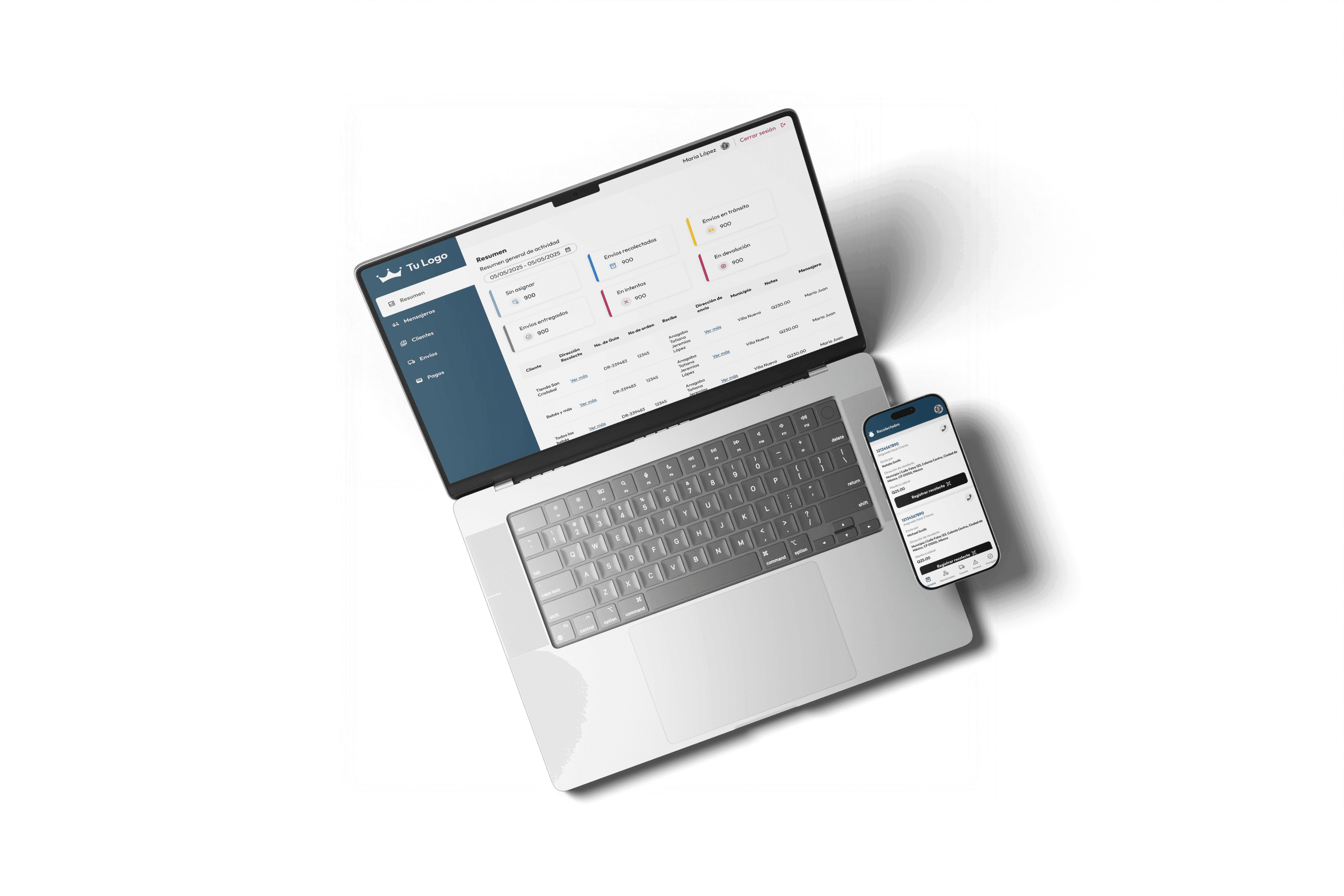 Panel de control Sendabox