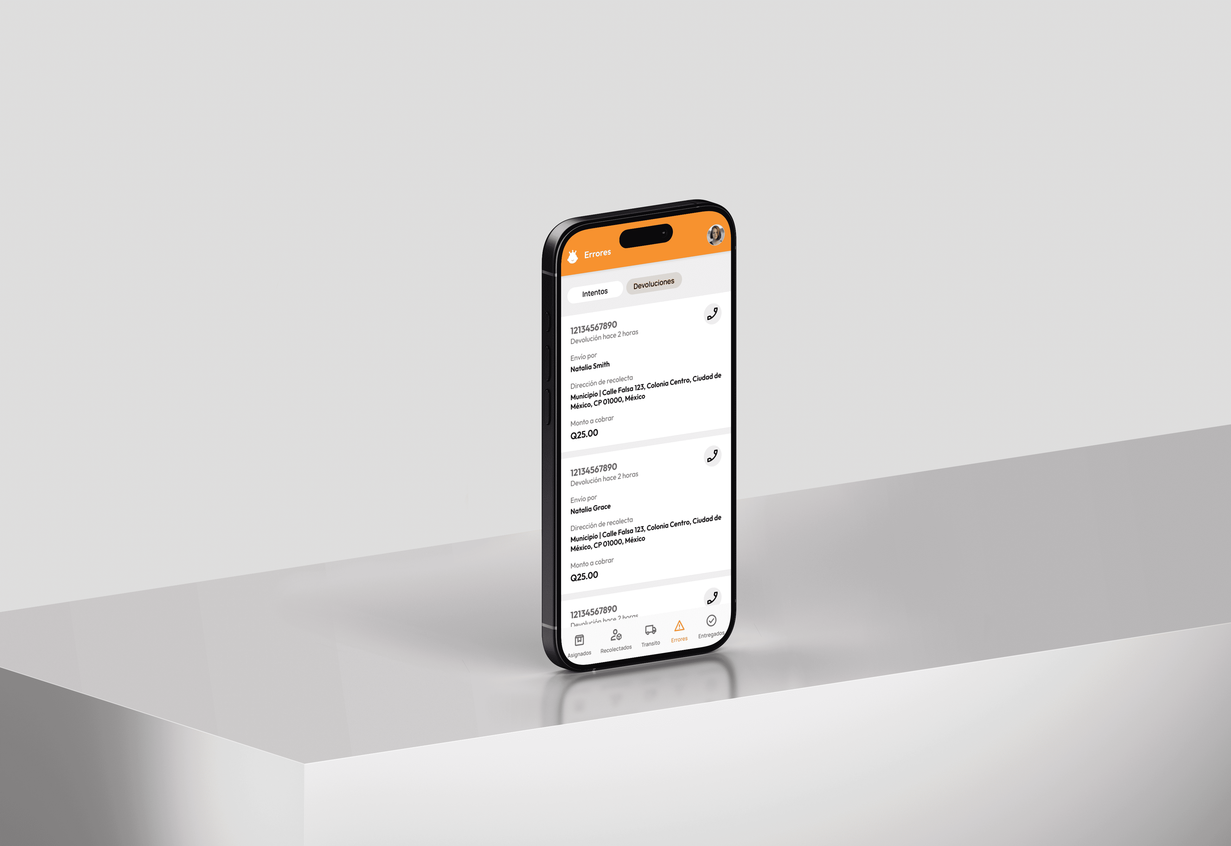 App móvil de entregas